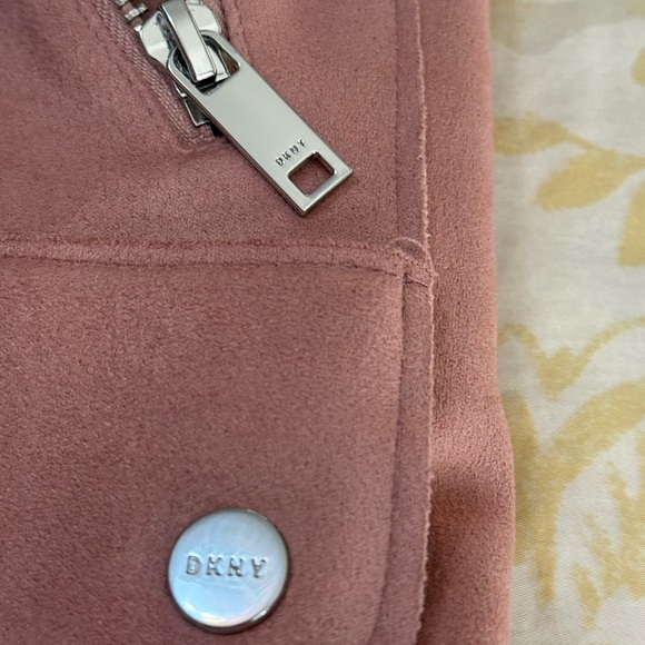 DKNY Faux Suede Blush Pink Jacket | Size S | NWT - Picture 7 of 12